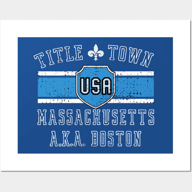 Title Town, Massachusetts, USA Wall Art by Blended Designs